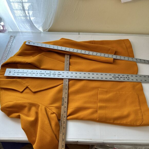 Jacqueline Ferrar Mustard Yellow Blazer Jacket Womens 18W XL Wool Blend Vintage - Picture 4 of 8